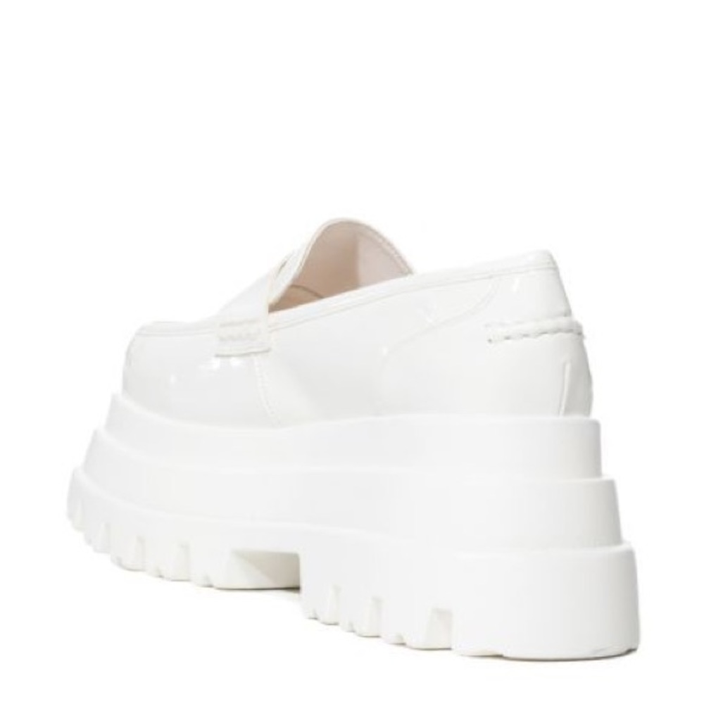 Azalea Wang White Patent Leather Platform Loafer - Picture 2 of 4
